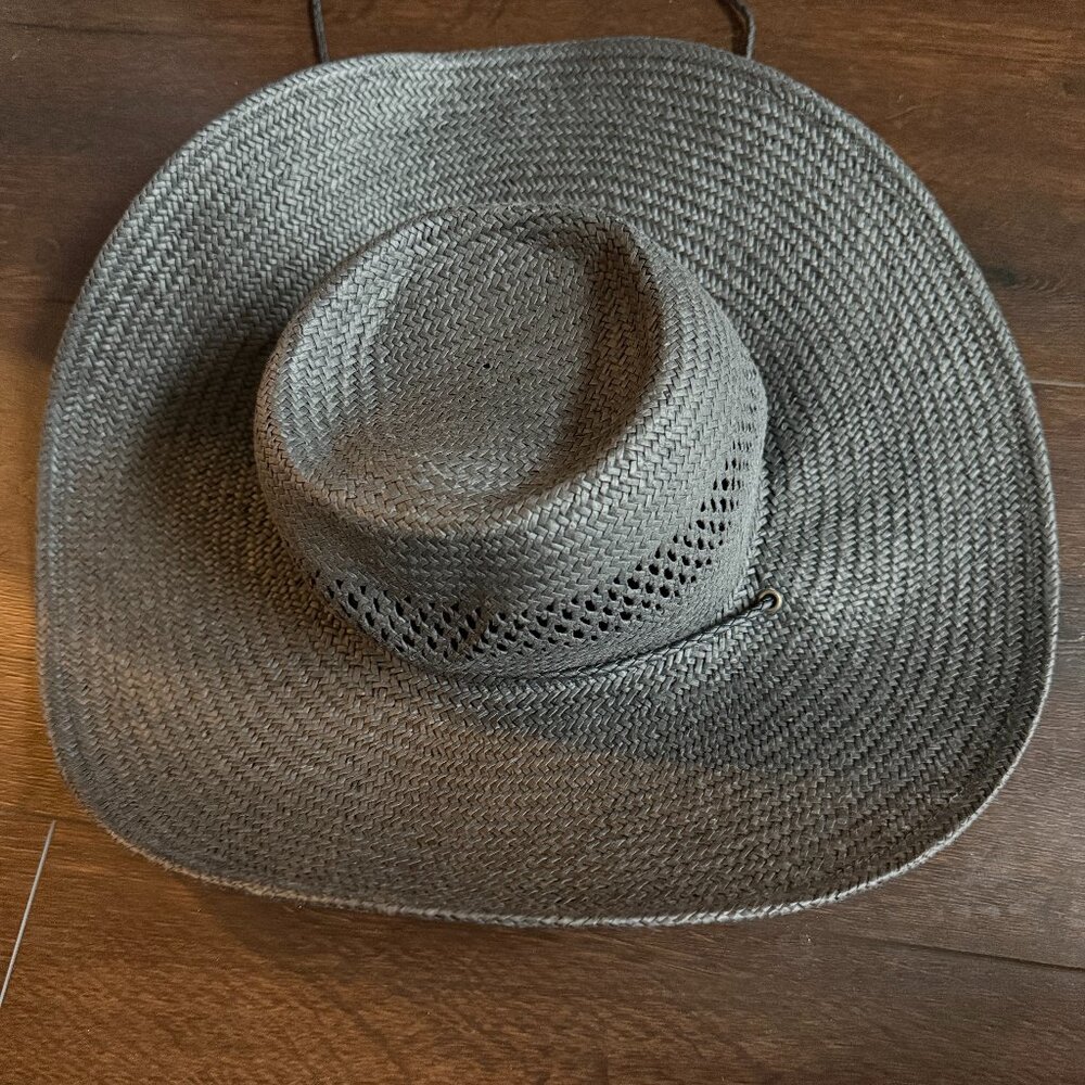 Madewell Stampede-Strap Straw Hat in black